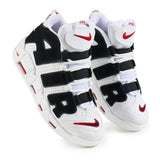 Air More Uptempo Alb/Negru/Rosu