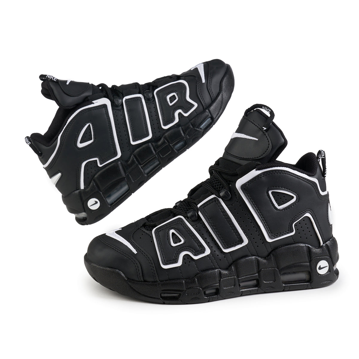 Air More Uptempo Negru/Alb